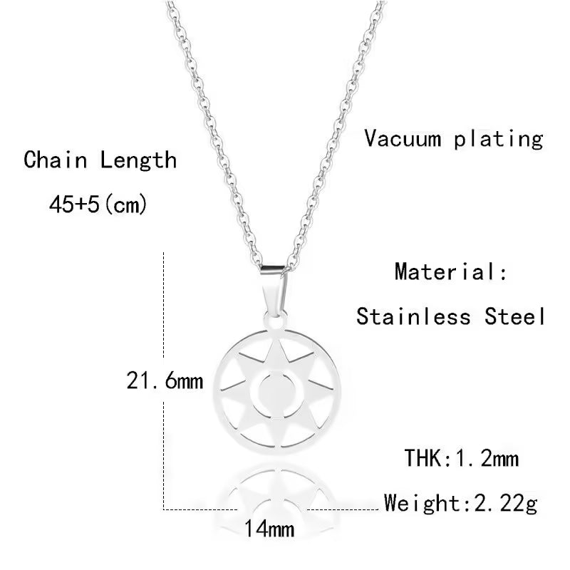Sun God Pendant Unisex Necklace(EGN159)