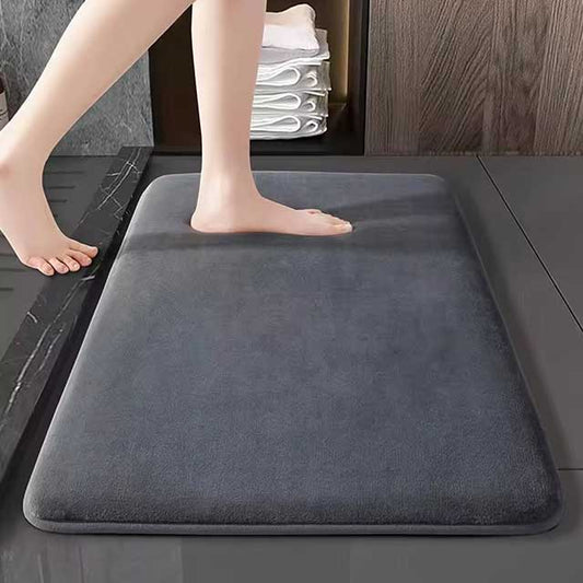 Super Absorbent Coral Velvet Bathroom Floor Mat – Anti-Slip Bath Mat & Door Mat for Quick Drying and Ultimate Comfort