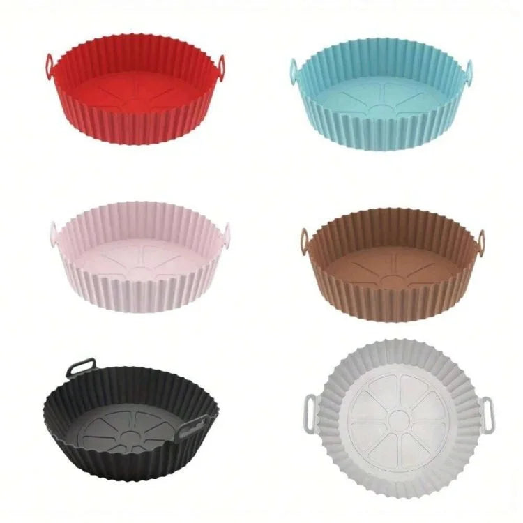 Moule en silicone réutilisable pour friteuse à air – Doublure de panier de friteuse à air antiadhésive de qualité alimentaire