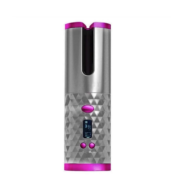 Fer à boucler automatique sans fil – Rechargeable par USB pour des boucles et des ondulations sans effort avec écran LCD