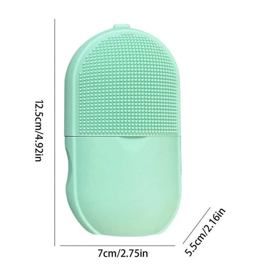 2-in-1 Silicone Facial Cleansing Brush & Ice Face Roller – Deep Pore Cleanser, Facial Massage & Skin Cooling Tool