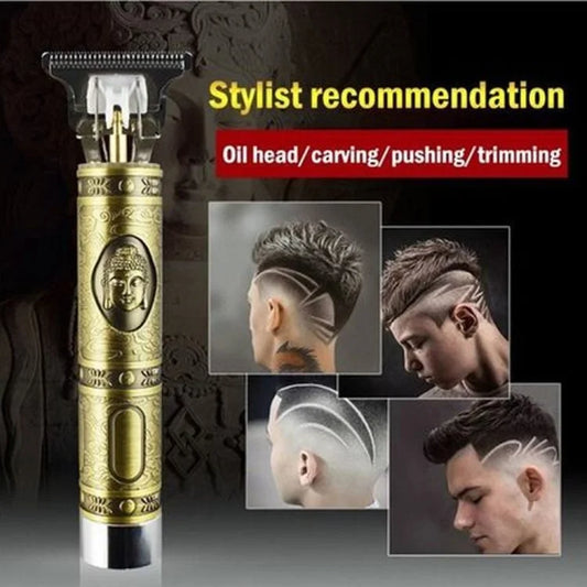 Professional Hair Clipper – 16 x 3 cm Cordless Rechargeable T-Blade Beard & Hair Trimmer