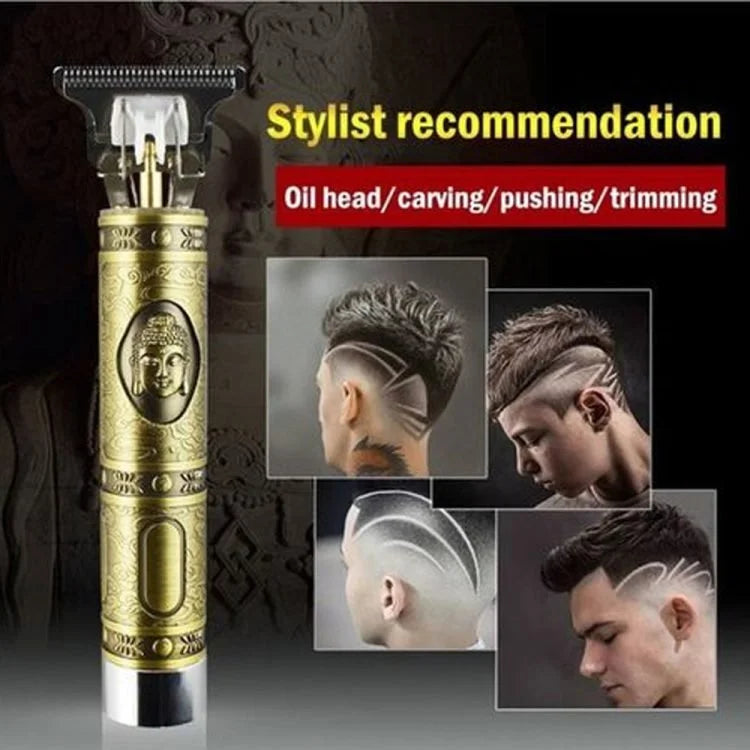 Professional Hair Clipper – 16 x 3 cm Cordless Rechargeable T-Blade Beard & Hair Trimmer