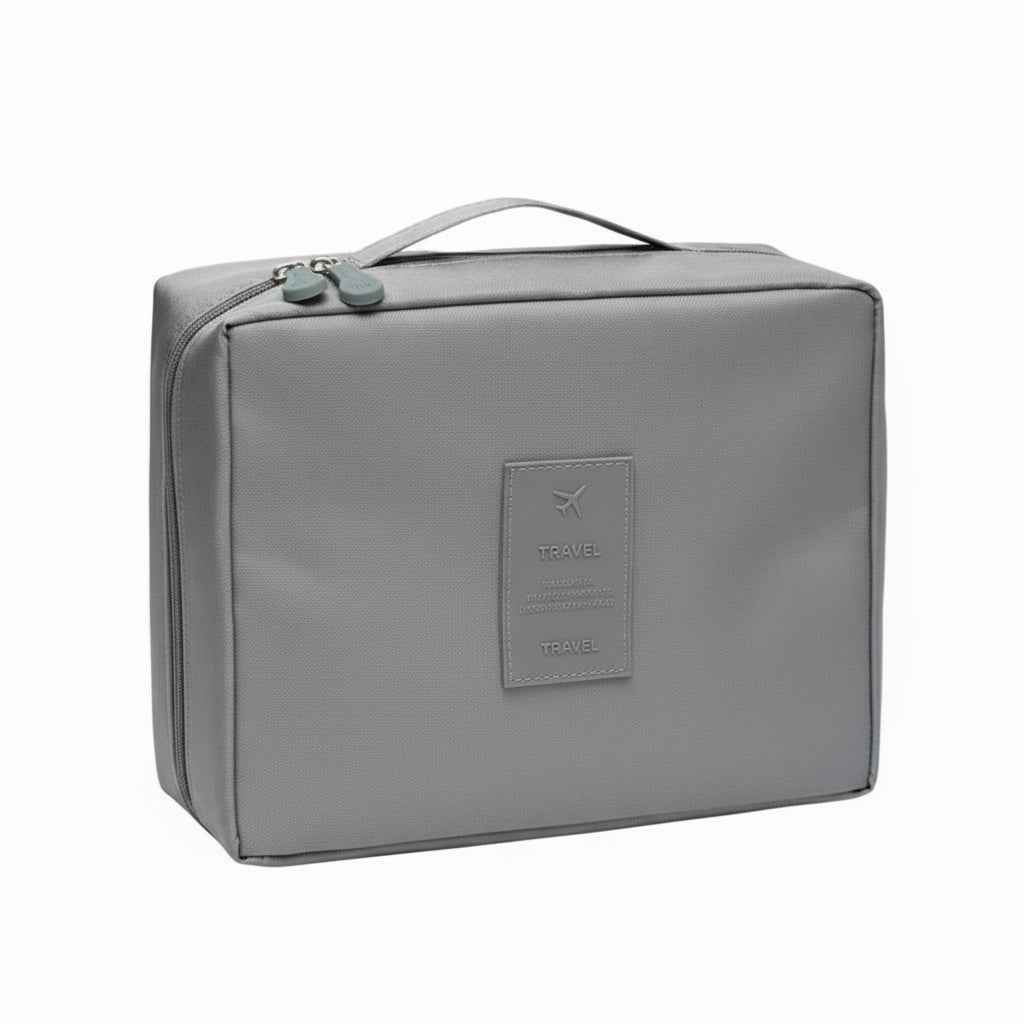 Waterproof Travel Makeup Cosmetic Bag – Portable Toiletry Organizer Case with Large Capacity for Cosmetics, Skincare & Travel Essentials
