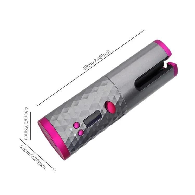 Fer à boucler automatique sans fil – Rechargeable par USB pour des boucles et des ondulations sans effort avec écran LCD