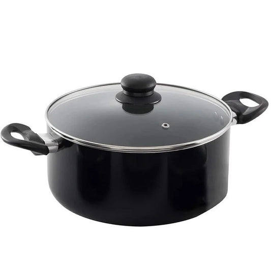 Non-Stick Aluminum 7-Piece Cookware Set – Pots, Saucepans & Frying Pan with Glass Lids