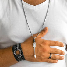 Thin Arrow Pendant Men Necklace (EGN129)