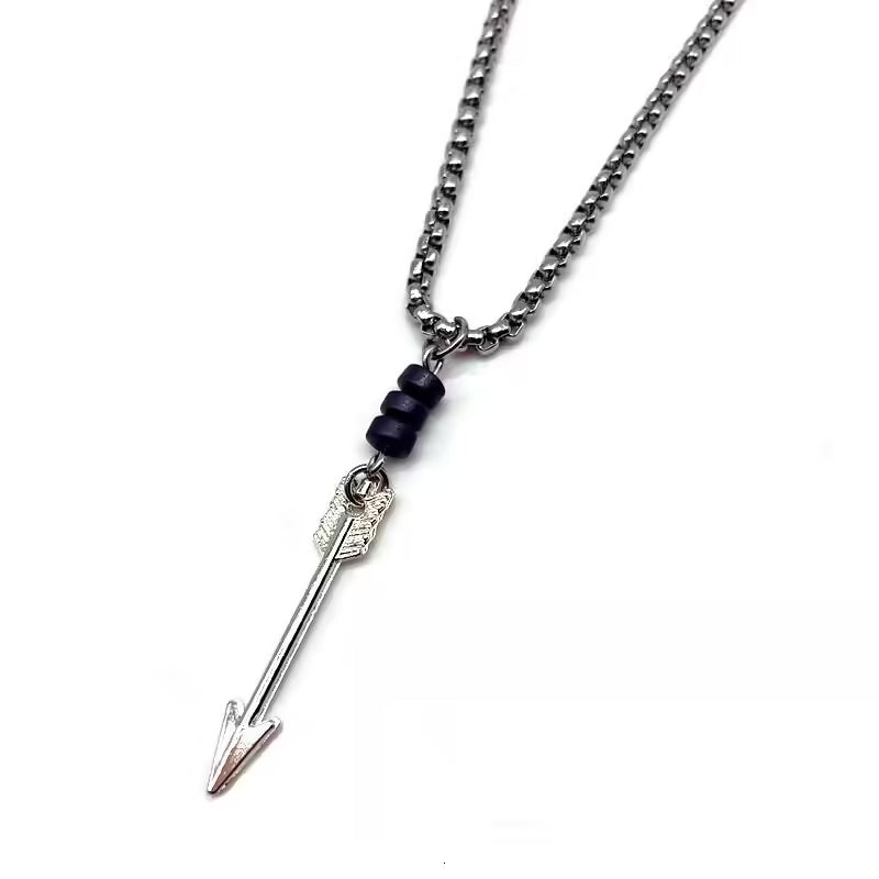 Thin Arrow Pendant Men Necklace (EGN129)