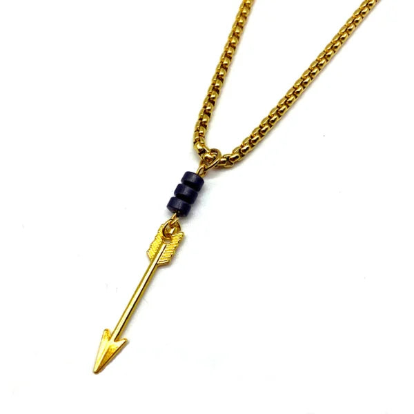Thin Arrow Pendant Men Necklace (EGN129)