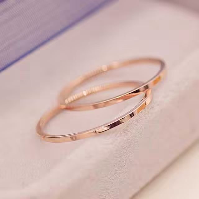 Bague unisexe fine en acier inoxydable (EGR038) 