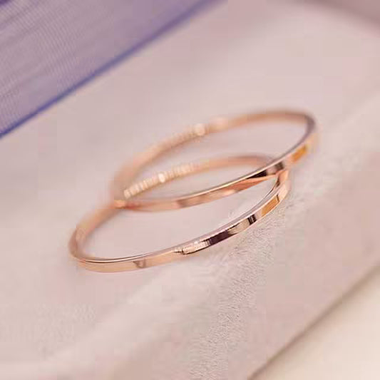 Bague unisexe fine en acier inoxydable (EGR038) 