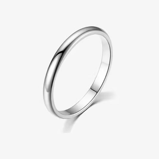 Bague unisexe fine en acier inoxydable (EGR038) 