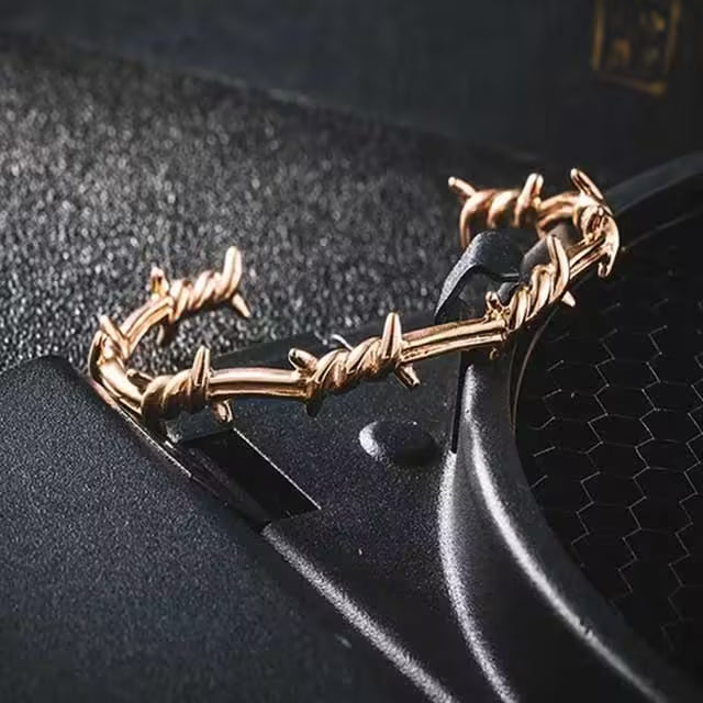 Thorns Wire Unisex Bangle Bracelet (EGBT352)