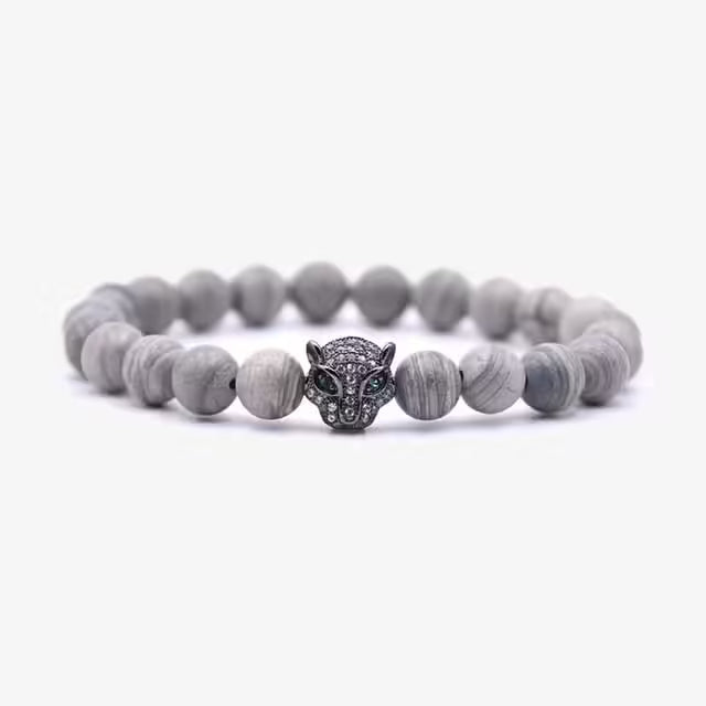 Tiger Head Beads Bracelet (EGBT190)