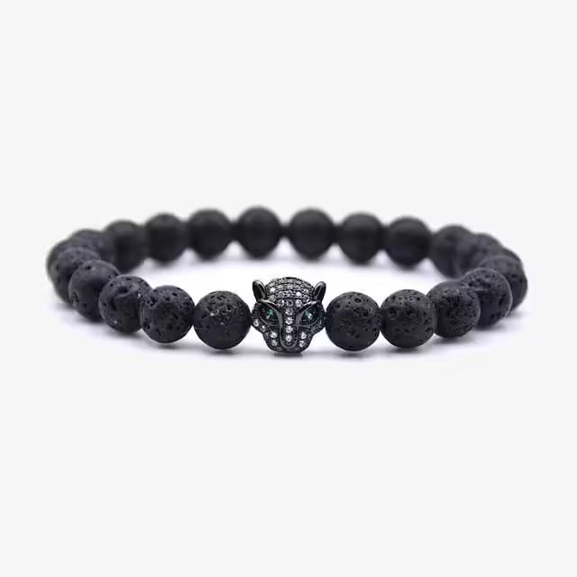 Tiger Head Beads Bracelet (EGBT190)