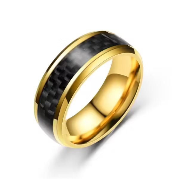Titanium Steel Black Carbon Fiber Rings (EGR045)