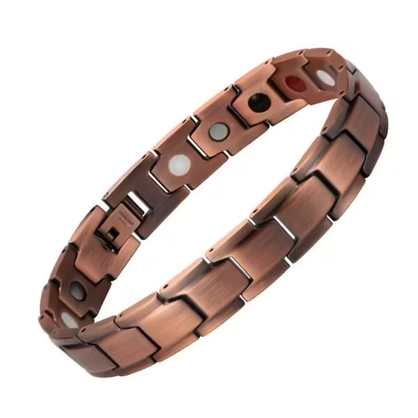 Titanium Steel Magnetic Blocks Germanium Bracelet (EGBT357)