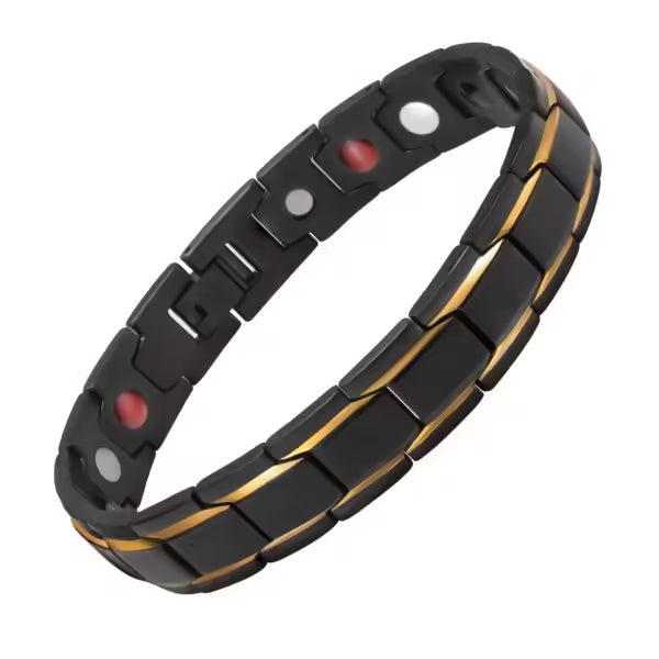 Titanium Steel Magnetic Blocks Germanium Bracelet (EGBT357)