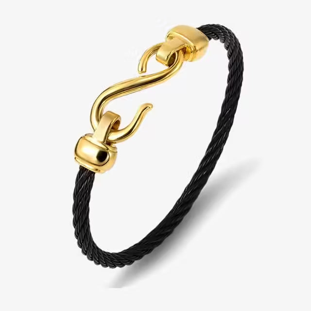 Titanium Steel Wire Cuff Women Bracelet Bangle (EGBT327)