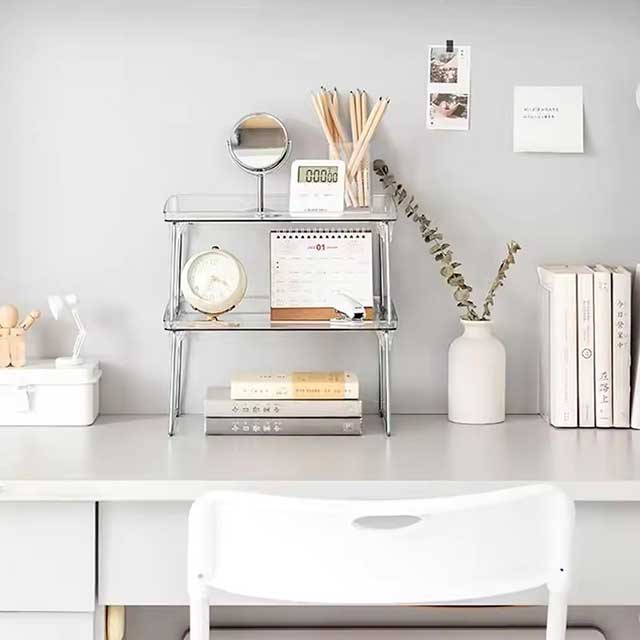 Transparent Foldable Storage Rack – Space Saving Kitchen & Cabinet Organizer, Stackable Shelving for Home Decor & Wardrobe