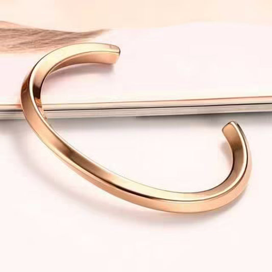 Bracelet jonc unisexe torsadé en acier inoxydable (EGBT336)