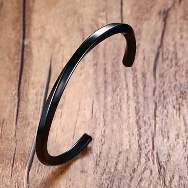 Bracelet jonc unisexe torsadé en acier inoxydable (EGBT336)