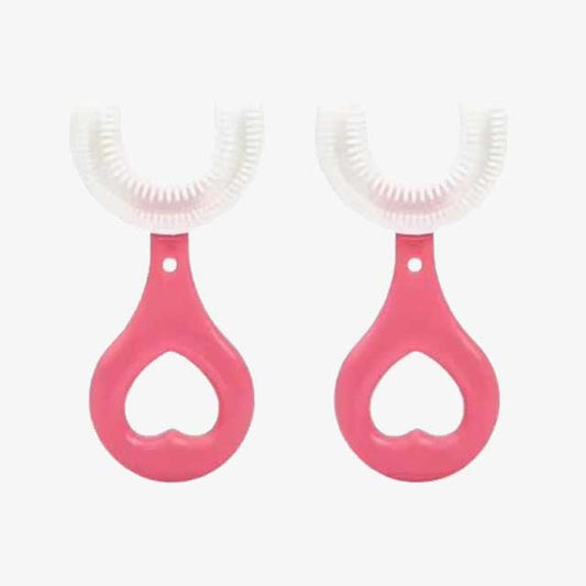 360° U-Shaped Children’s Toothbrush – Soft Silicone Teether Brush for Kids’ Oral Care & Teeth Cleaning