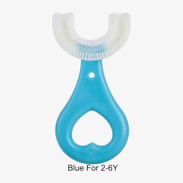 360° U-Shaped Children’s Toothbrush – Soft Silicone Teether Brush for Kids’ Oral Care & Teeth Cleaning