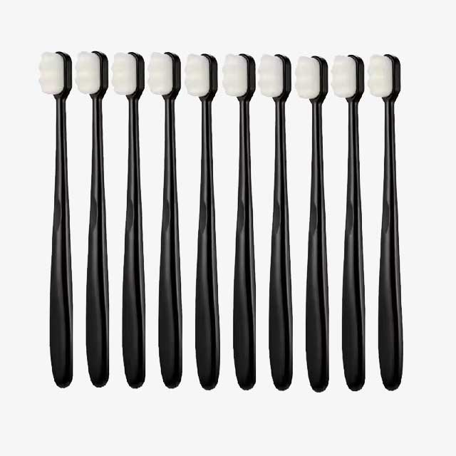 Ultra-Fine Soft Toothbrush with Million Nano Bristles – Deep Cleaning Adult Tooth Brush for Teeth, Portable Travel Dental Oral Care Brush