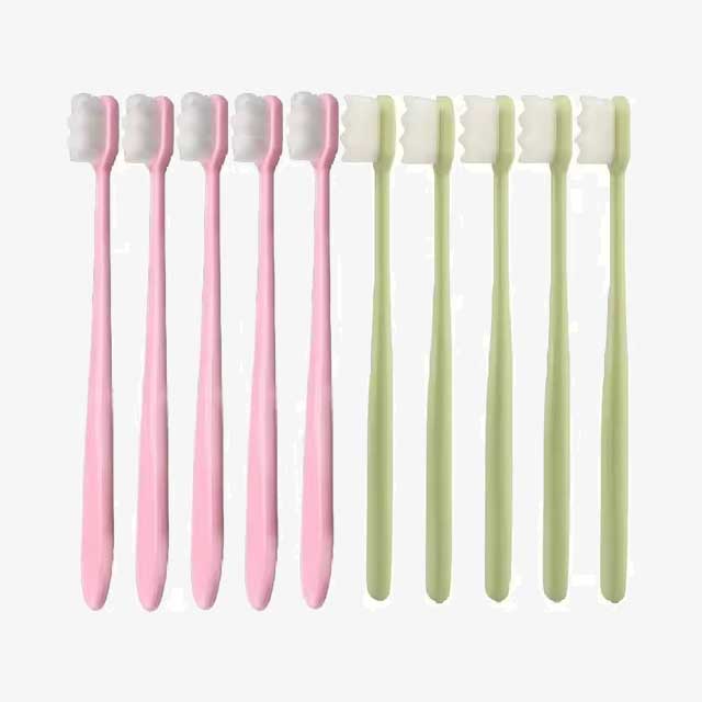 Ultra-Fine Soft Toothbrush with Million Nano Bristles – Deep Cleaning Adult Tooth Brush for Teeth, Portable Travel Dental Oral Care Brush