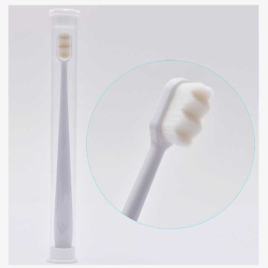 Brosse à dents ultra-douce avec des millions de nano-poils – Brosse à dents pour adultes pour un nettoyage en profondeur, brosse de voyage portable pour l'hygiène bucco-dentaire