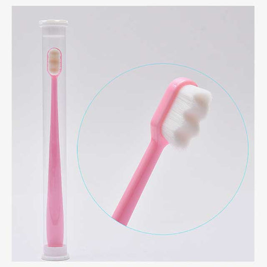 Ultra-Fine Soft Toothbrush with Million Nano Bristles – Deep Cleaning Adult Tooth Brush for Teeth, Portable Travel Dental Oral Care Brush