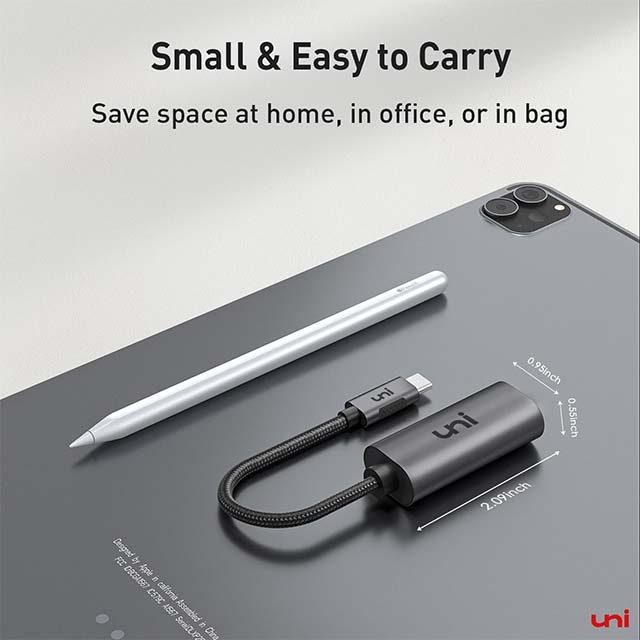 uni USB C to Ethernet Adapter – Driver Free RJ45 to USB C [Thunderbolt 3/4 Compatible] – 1Gbps Type-C Gigabit Ethernet LAN Network Adapter for MacBook Pro/Air, iPhone 15 Pro/Max, Dell XPS, Galaxy S8-S23