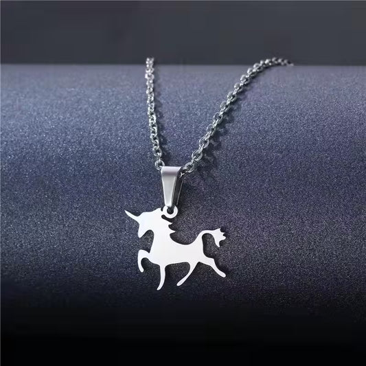 Unicorn Pendant Women Necklace(EGN175)
