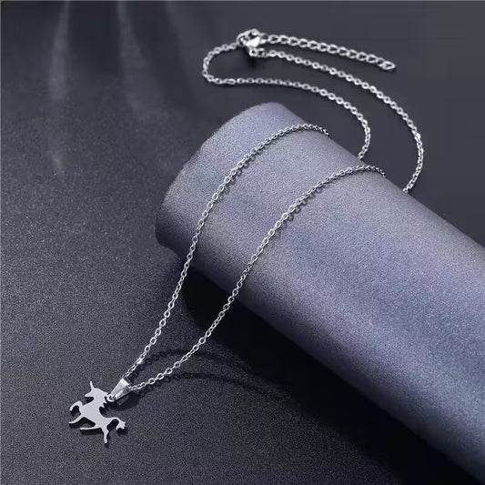 Unicorn Pendant Women Necklace(EGN175)