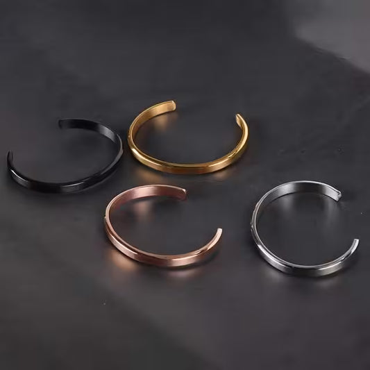 Bracelet jonc unisexe en acier inoxydable (EGBT345)