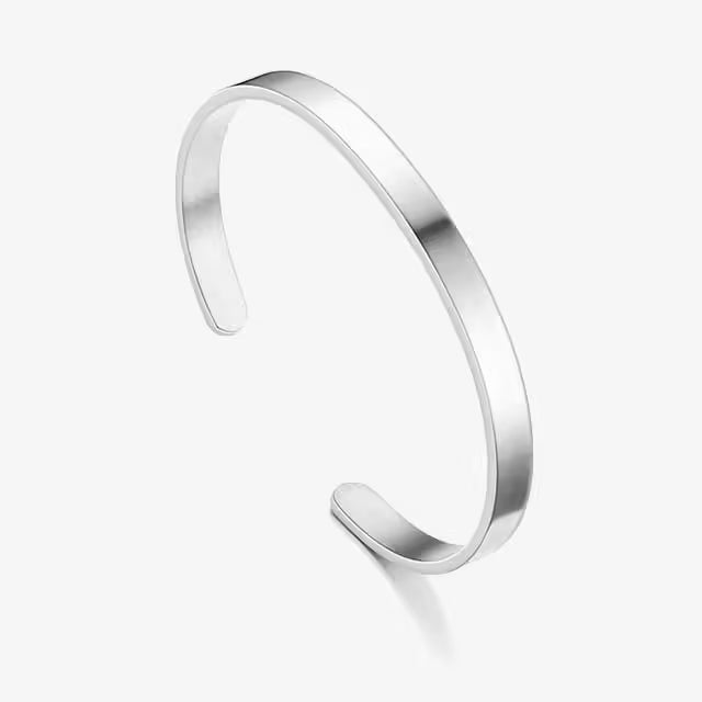 Unisex Stainless Steel Cuff Bangle (EGBT345)