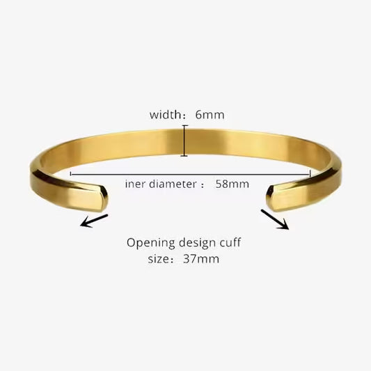 Bracelet jonc unisexe en acier inoxydable (EGBT345)