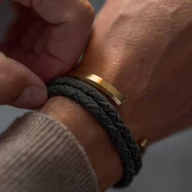 Bracelet jonc unisexe en acier inoxydable (EGBT345)