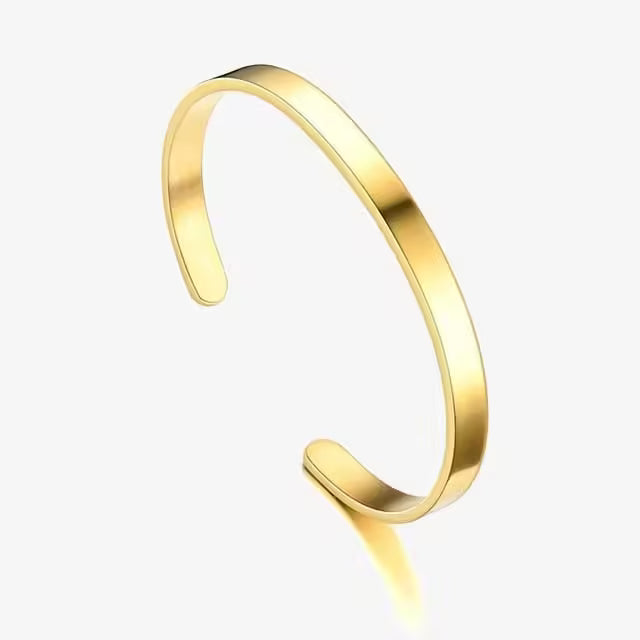 Unisex Stainless Steel Cuff Bangle (EGBT345)