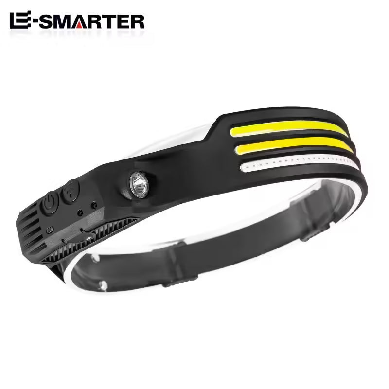 Induction Headlamp COB LED | USB Rechargeable Flashlight with Built-in Battery & 5 Lighting Modes | Sensor Head Torch