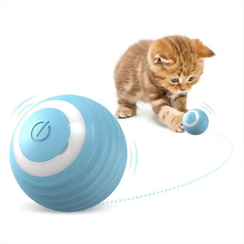 1PC Pet Gravity Intelligent Rolling Ball Cat Toy Self-Charging Teaser Ball for Boredom Relief & Kitten Play