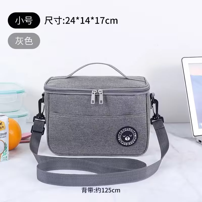 Portable Lunch Bag – Durable Waterproof Thermal Food Box | Insulated Cooler Lunchbox with Shoulder Strap for Office