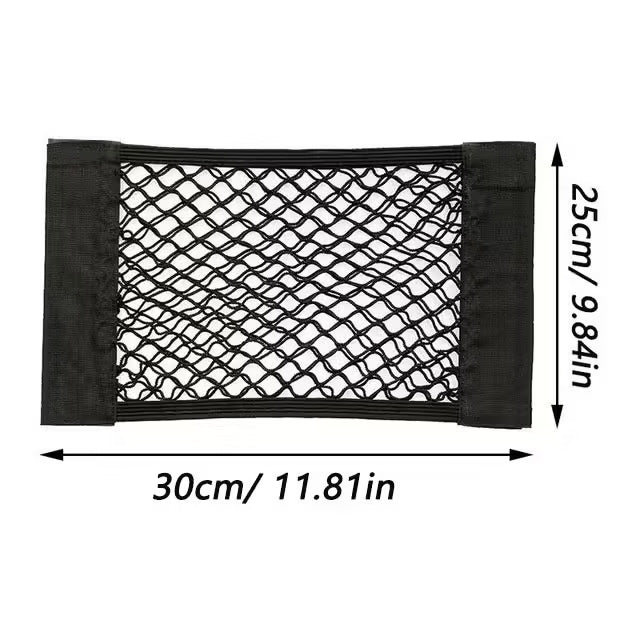 Filet de rangement universel pour coffre de voiture – Sac de rangement en maille élastique avec fermetures auto-agrippantes