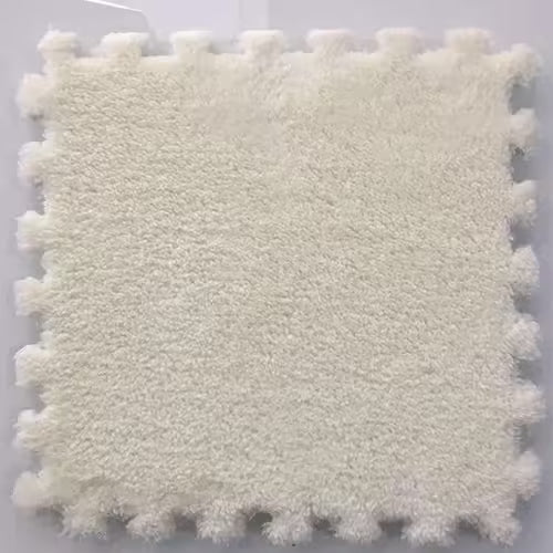 1 Piece Soft Velvet Floor Mat Puzzle Foam Pad for Bedroom and Household - Elegant Suede Carpet Design