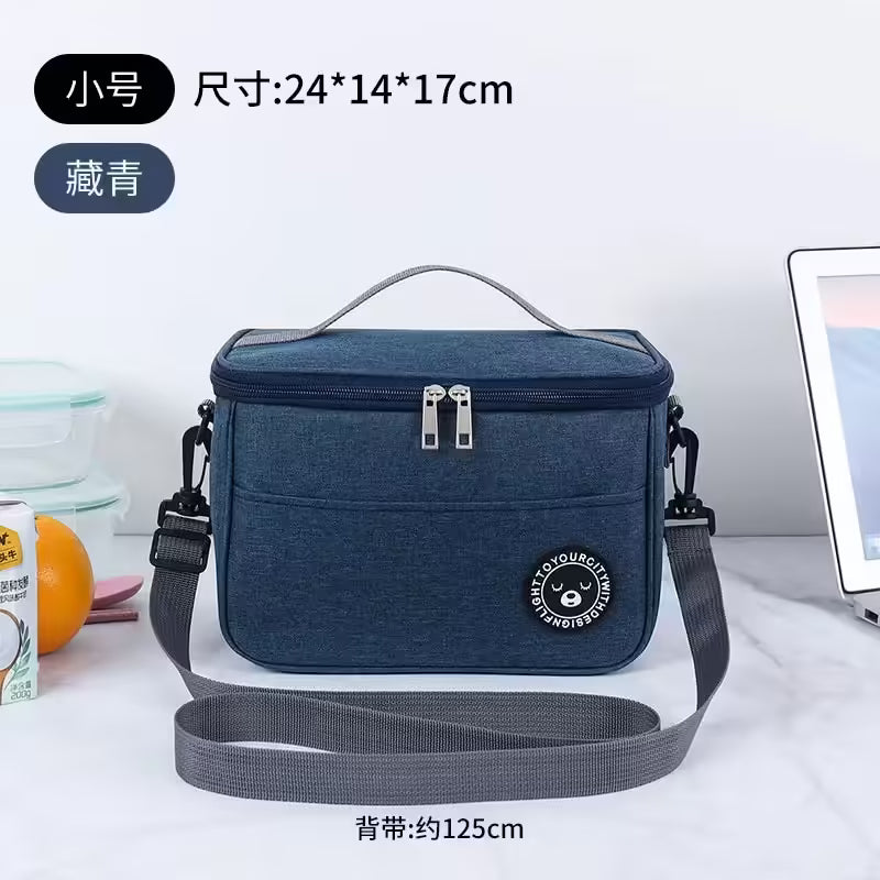 Portable Lunch Bag – Durable Waterproof Thermal Food Box | Insulated Cooler Lunchbox with Shoulder Strap for Office