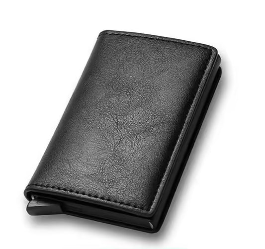 RFID Credit Card Holder for Men – Slim Leather Wallet, Bank Cardholder Case | Compact Mini Wallet with Smart Minimalist Design