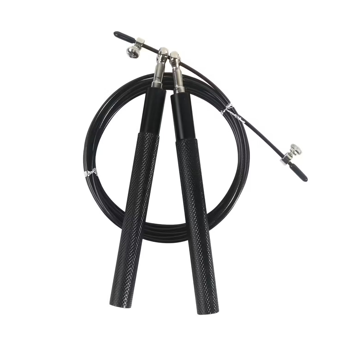 Corde à sauter rapide avec roulements à billes pivotants à 360° | Corde en acier gainé réglable pour le fitness, la boxe et la corde à sauter