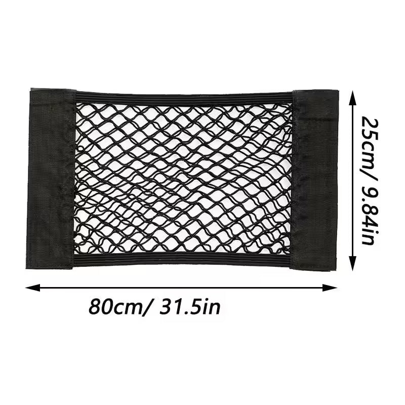 Filet de rangement universel pour coffre de voiture – Sac de rangement en maille élastique avec fermetures auto-agrippantes