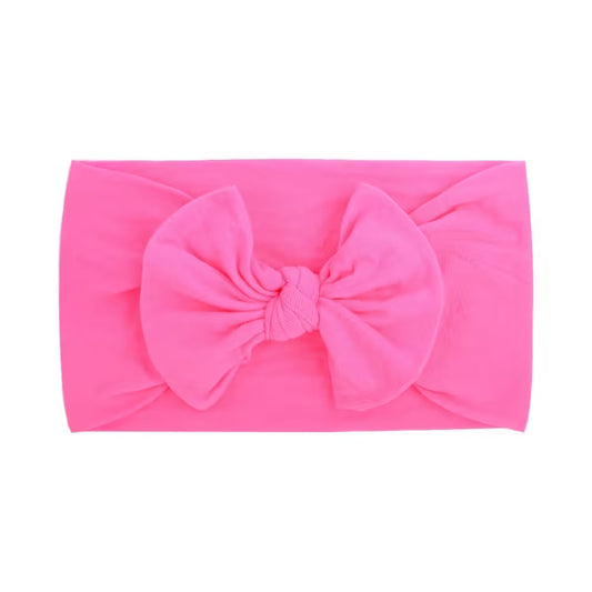 Bandeau élastique à nœud papillon pour bébé fille, couleurs bonbon | Accessoires pour cheveux turban de boutique